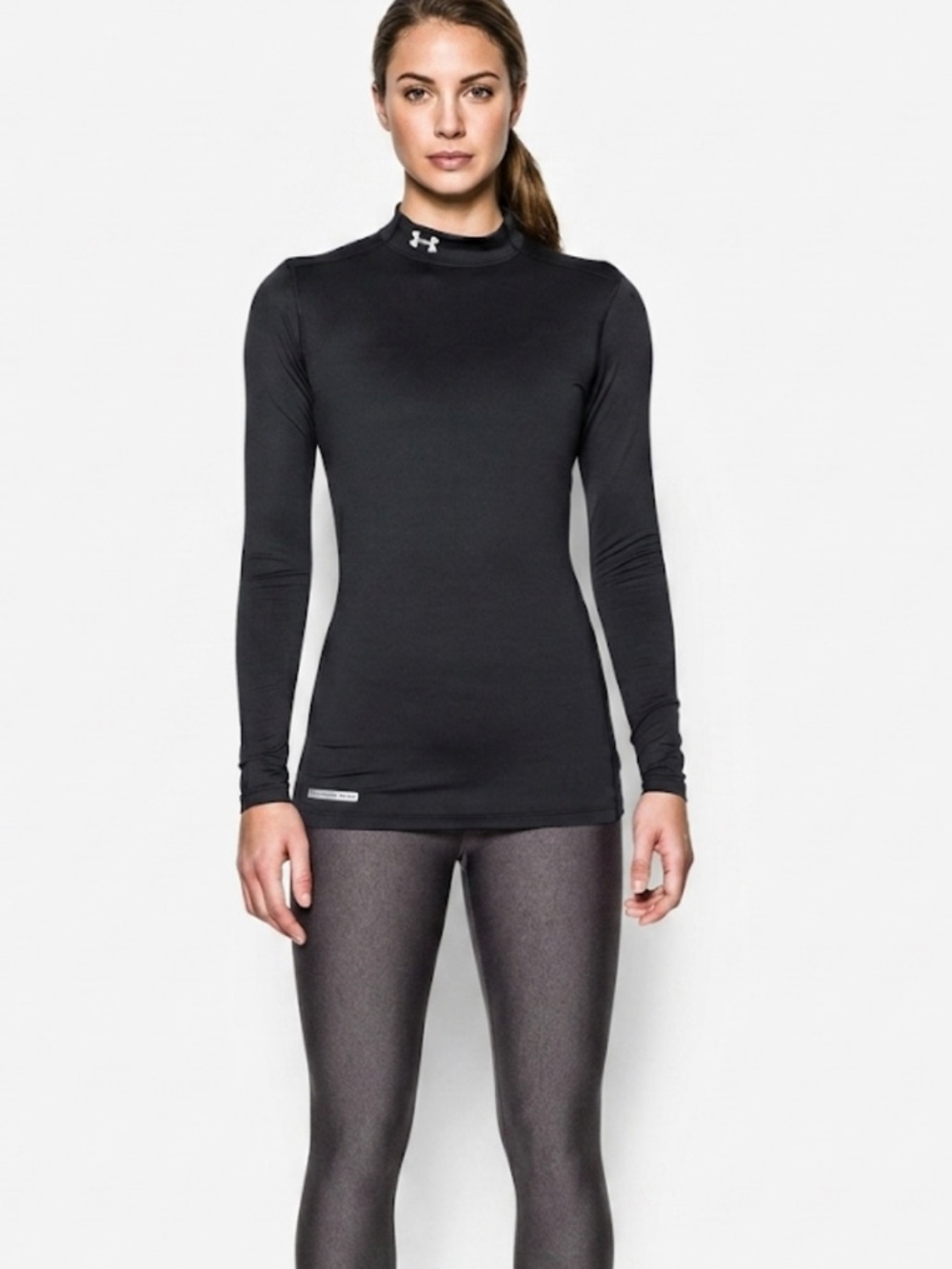 59  Under Armour Womens ColdGear Authentics Compression Mock Neck Size Medium